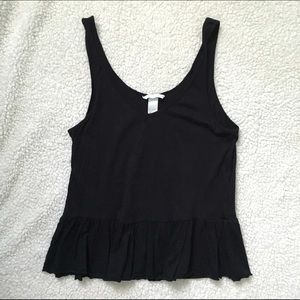 Black Peplum Tank