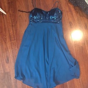 Blue flowy dress