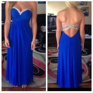 Royal Blue long prom dress