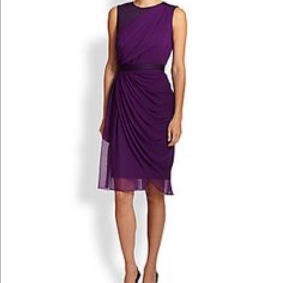 St. John Draped Chifon Dress