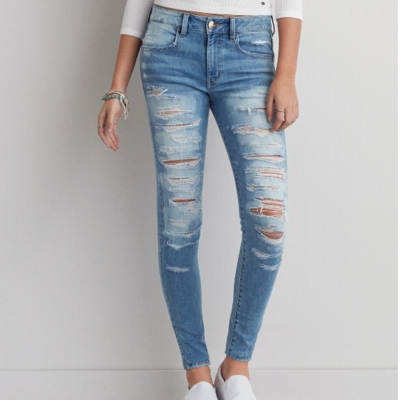 AEO Hi-rise Destroyed Jegging