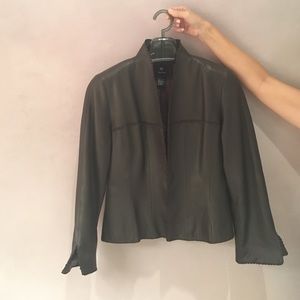 Brown leather jacket