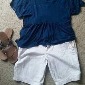 Super soft white shorts