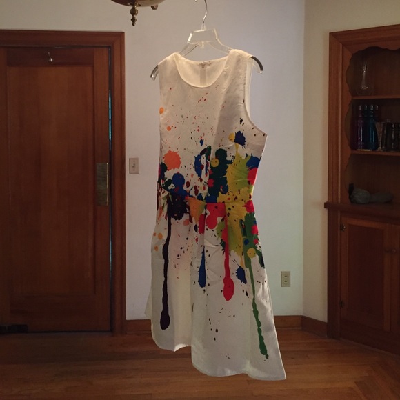 Paint splatter dress.