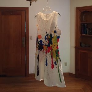 Paint splatter dress.