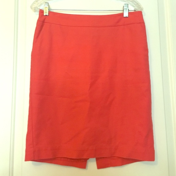 Coral pencil skirt