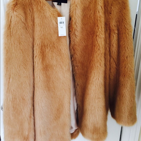 Anne Taylor luxe faux fur coat.