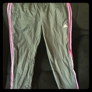 Adidas 3 stripe climalite windwear jogging pants
