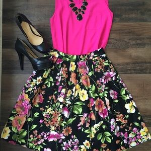 50's style pleated midi