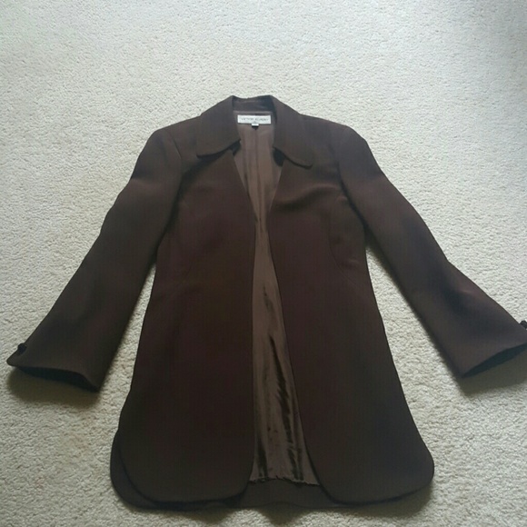Silk crepe blazer