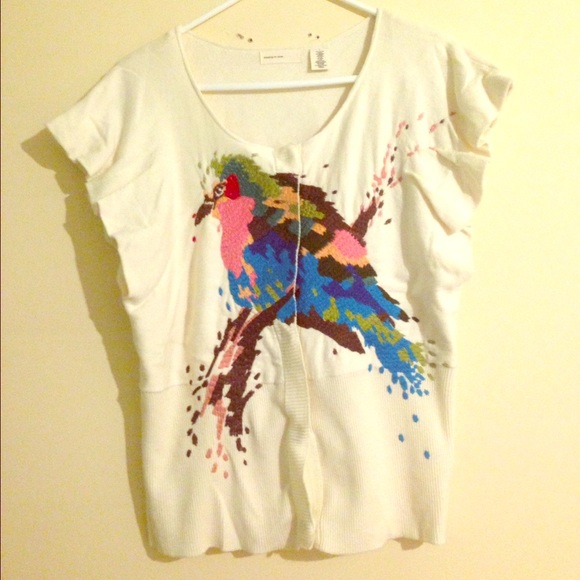 Anthropologie Sleeping on Snow cardigan Large