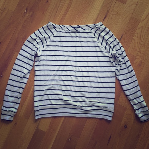 Striped off the shoulder top