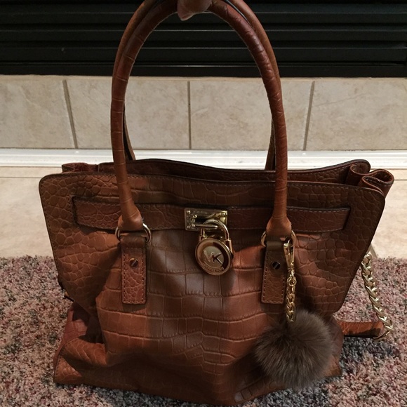 Alligator print Michael Kors Hamilton bag
