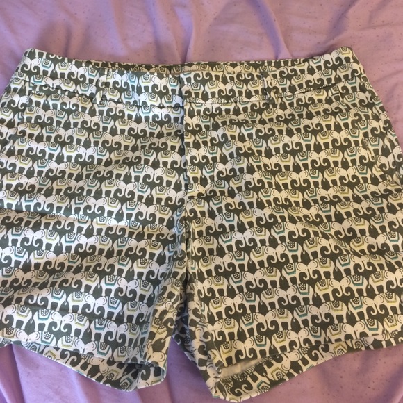 Elephant Print Banana Republic Shorts