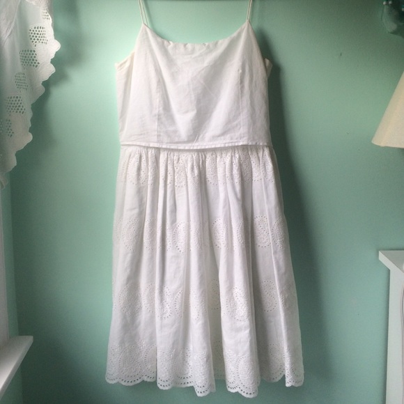 J. Crew White Eyelet Dress