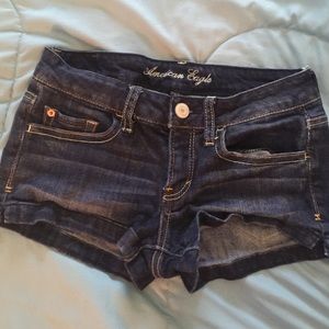 Dark denim shorts