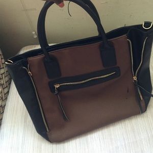black and brown purse