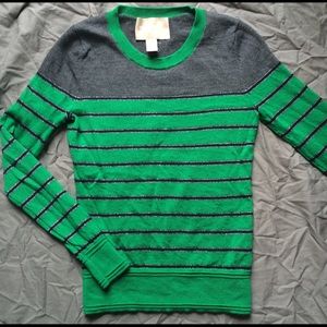 Green Striped Sweater