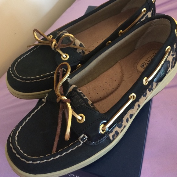 Sperry Shoes - Black Leopard Sperry Top-Sider