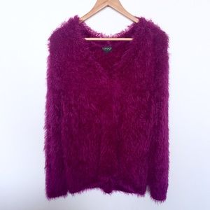 Topshop Fuzzy V Sweater Top