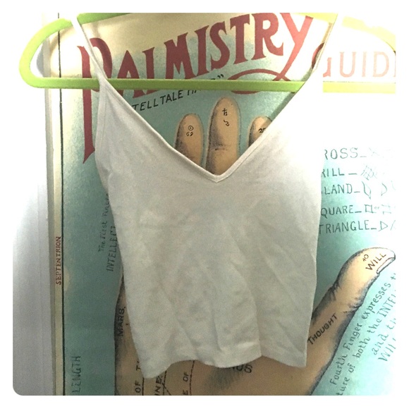 Brandy Melville cream white v neck tank