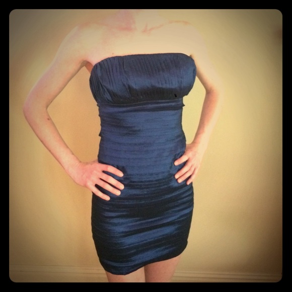 Steel blue shimmer mini