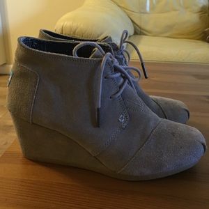 TOMS suede wedges