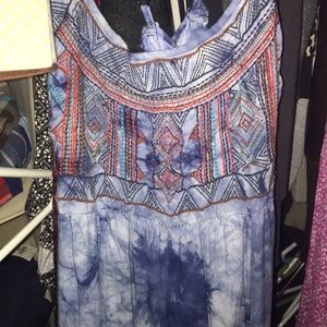 Tye dye print dress