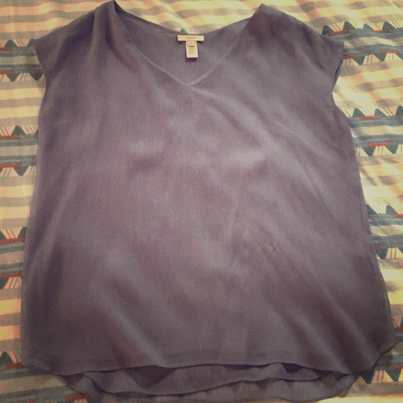 100% SILK mauve J Crew blouse