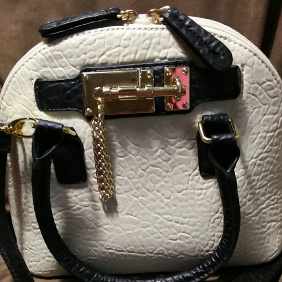 APT 9 black and cream shoulder bag - Picture 5 of 6