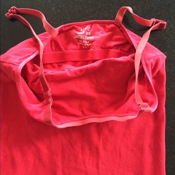 Aerie red built in bra tank top - Picture 2 of 3