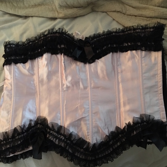 Pink and black corset. 5XL