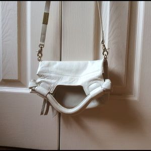 Foley+Corinna white Lthr mini crossbody shopper