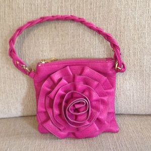 Pink Faux Leather 2 in one body bag pocketbook