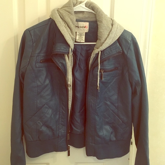 Blue faux jacket