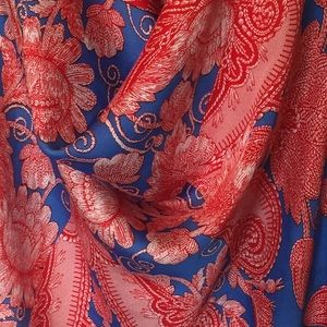 Silk Cowl Neck Paisley Tank Top