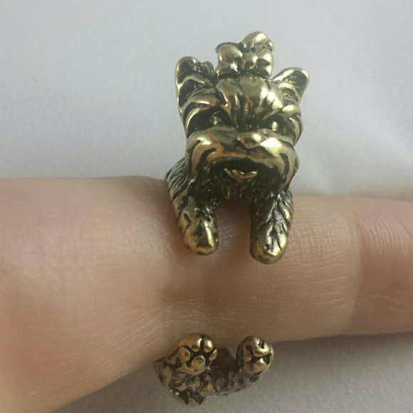 Two Yorkie Yorkshire Terrier Dog Rings - Picture 1 of 2