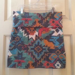 Stretchy fold down skirt