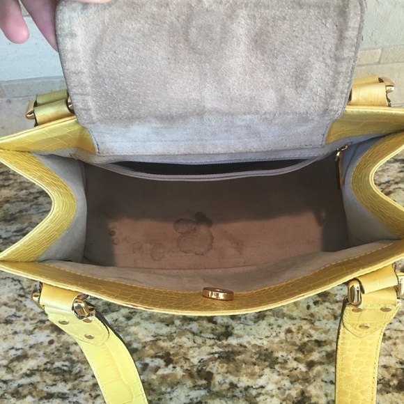 Kate Spade Yellow Alligator Purse - Picture 3 of 5