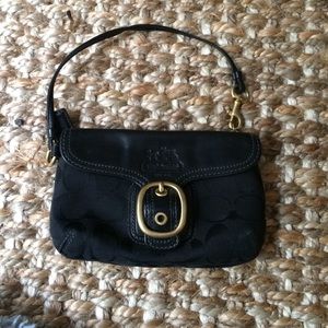 Coach fabric wristlet