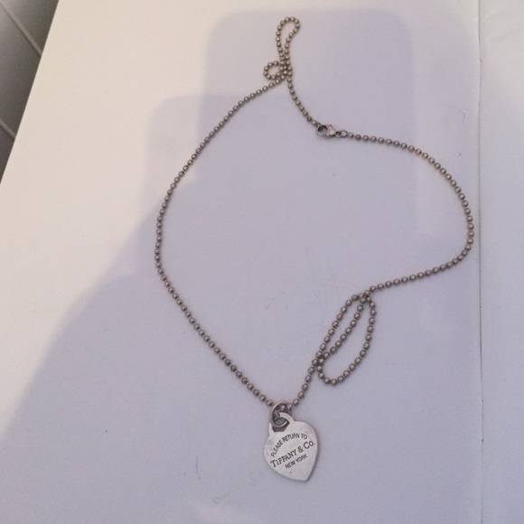 Return to Tiffany tag long necklace w/ ball chain
