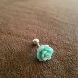 16 guage tiffany blue flower earring