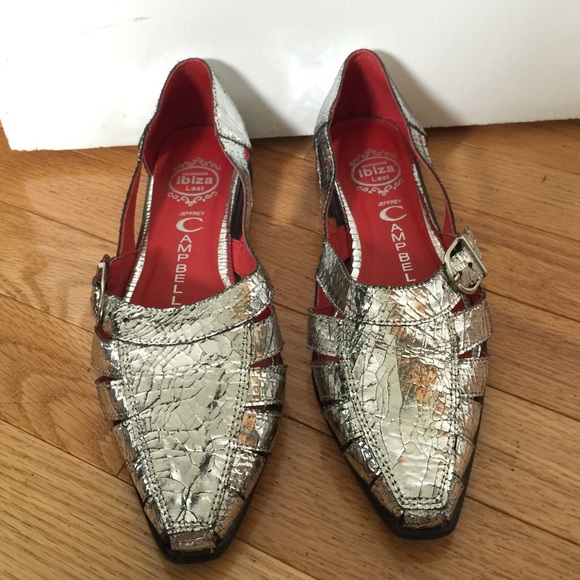 Free People Shoes - FREE PEOPLE Jeffrey Campbell Metallic Loafers sz 7