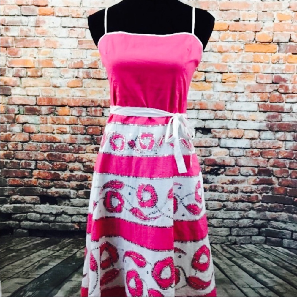 BCBG MAXAZRIA Pink Sequin Dress