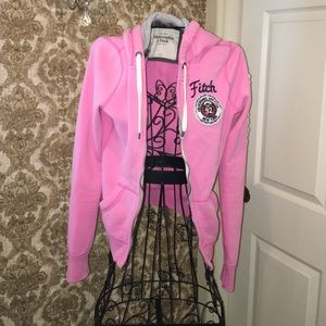 Abercrombie pink zip up💗