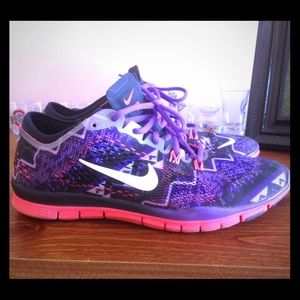 Nike Free Runs Purple Aztec