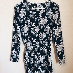 Black Floral Romper