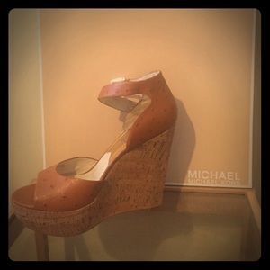 Michael Kors Ariana Wedge Embossed Leather 8.5M