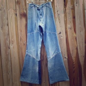 Vintage 1970's Patchwork Flare Jeans