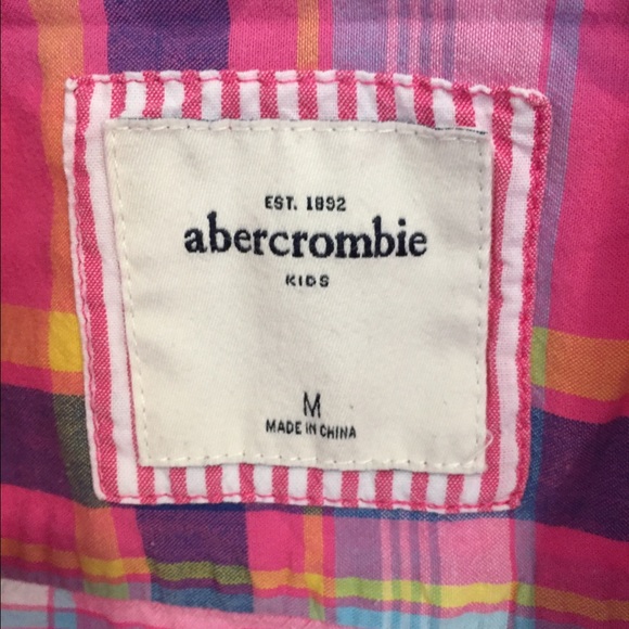 ✳️SALE✳️Abercrombie pink plaid shirt - Picture 3 of 3